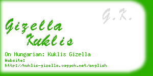 gizella kuklis business card